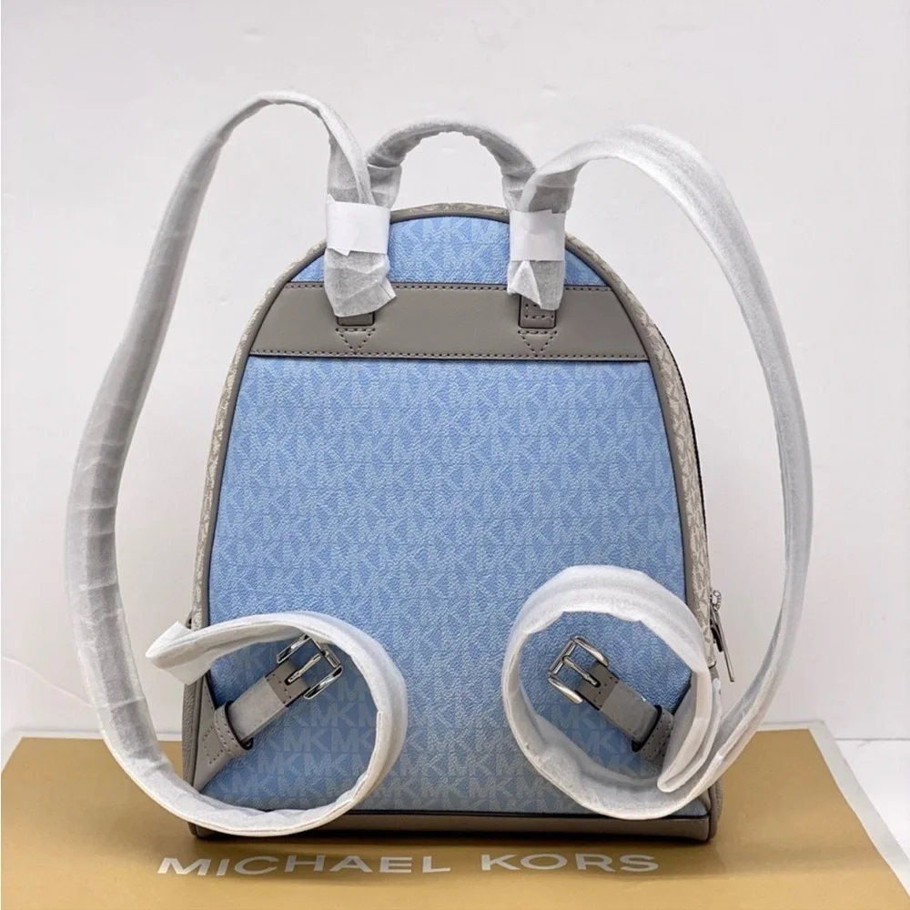 MICHAEL KORS Rhea Medium Color-Block Signature Logo Backpack - Picture 4 of 16